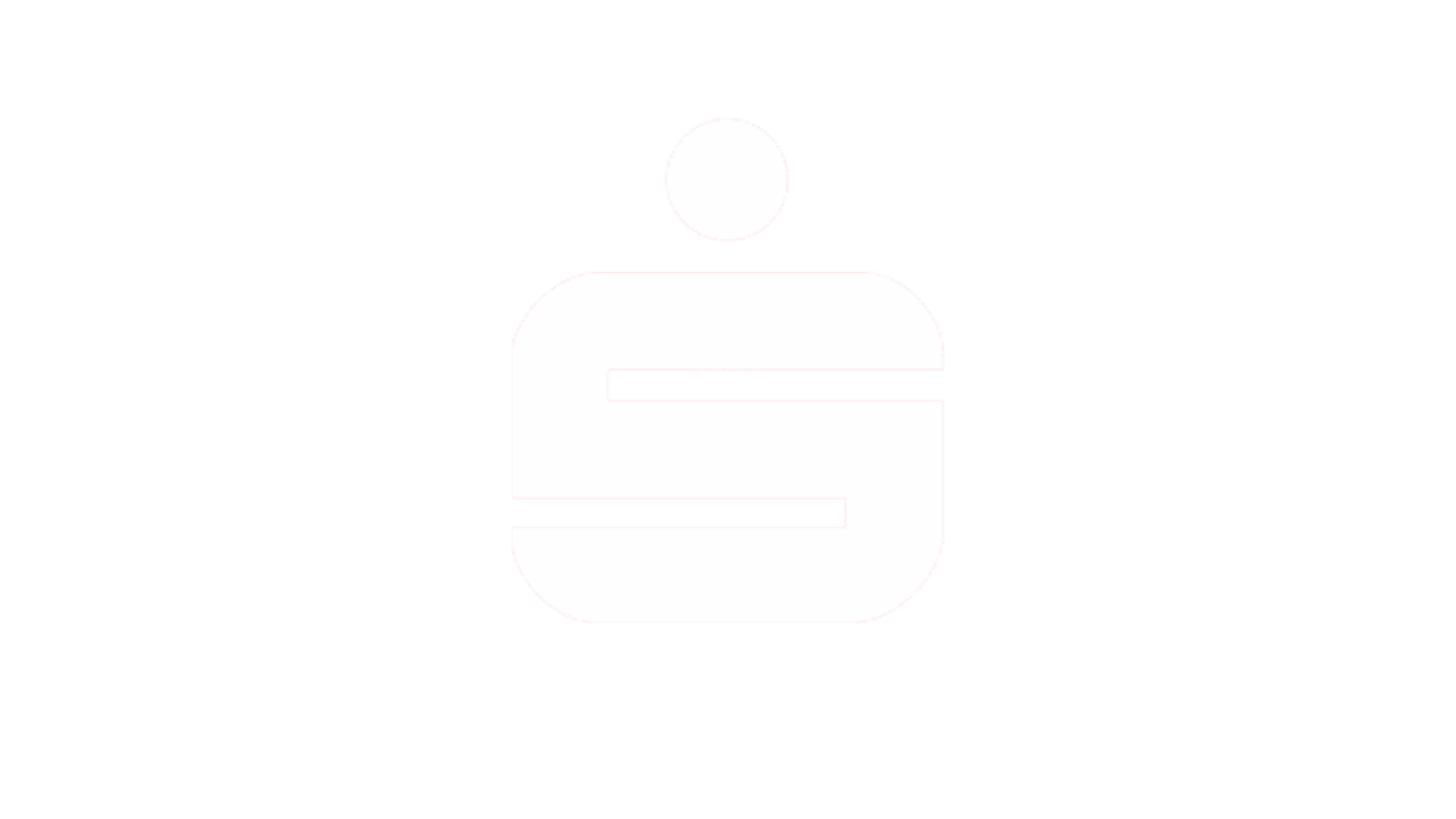 Ein minimalistisches, weißes Logo auf hellgrauem Hintergrund, bestehend aus einem abgerundeten Rechteck mit einer horizontalen Linie im Inneren und einem kleinen Kreis darüber.