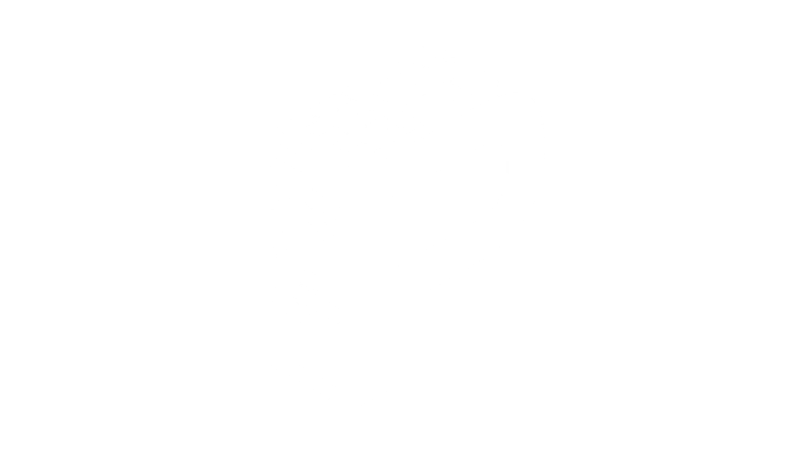 Weißer 3D-Text auf hellgrauem Hintergrund lautet PIONEERS, wobei das Wort vertikal und horizontal angeordnet ist und die Form des Buchstaben P bildet.