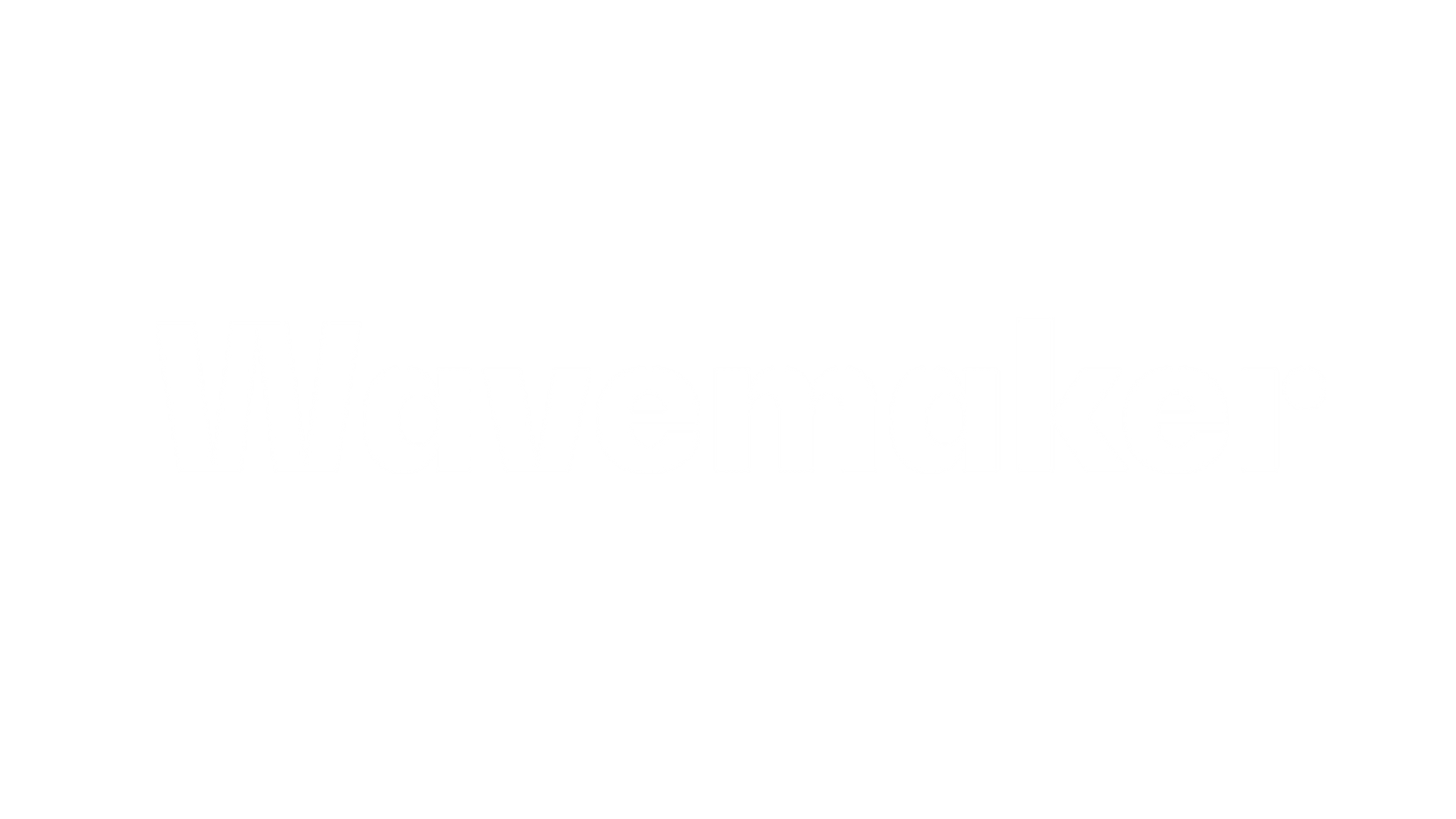Ein einfarbiger hellgrauer Hintergrund mit dem Wort Wavemaker in fetter, weißer Schrift in der Mitte des Bildes.